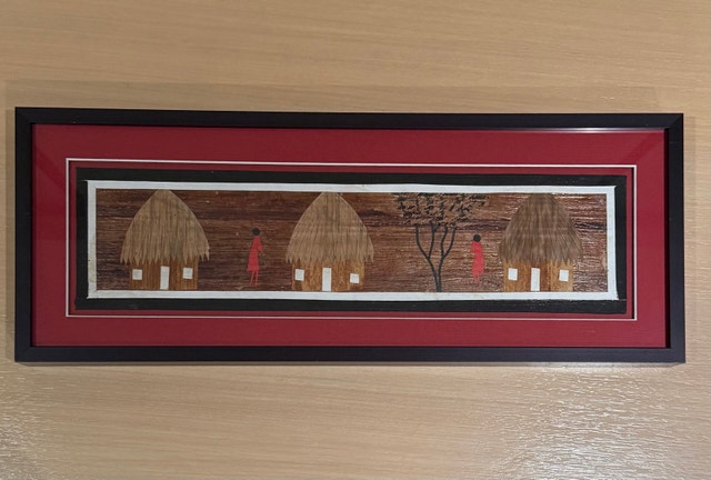 African Village Banana Leaf Art