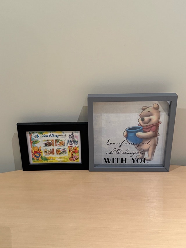 Framed Disney Winnie the Pooh Stamps & Wall Decor Poster