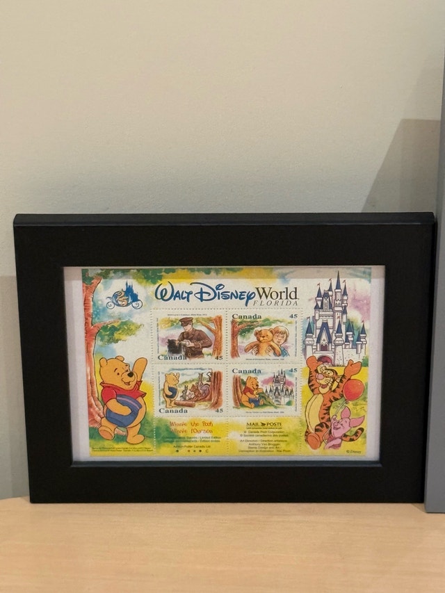Framed Disney Winnie the Pooh Stamps & Wall Decor Poster - photo 3