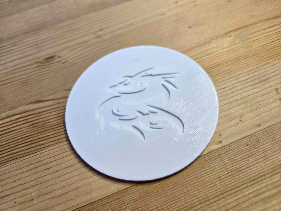 Dragon Coaster – White (3D Printed)