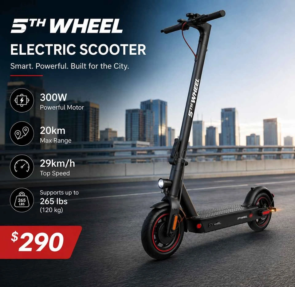 5th Wheel Electric Scooter (V20 Pro, 20km Range, 29km Speed) - photo 2