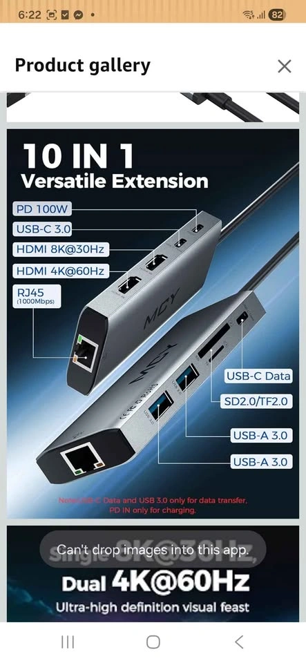 10 in 1 TypeC Hub (HDMI, USB-A, USB-C Ports) - photo 2