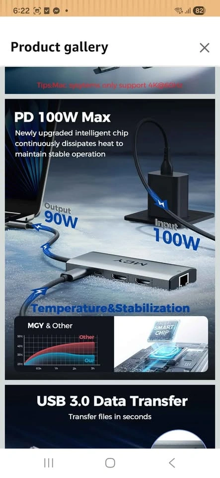 10 in 1 TypeC Hub (HDMI, USB-A, USB-C Ports) - photo 4