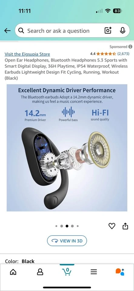 Open Ear Bluetooth 5.3 Sports Headphones with Smart Display - photo 3