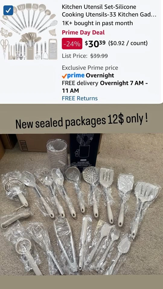Silicone Kitchen Utensils Set - 26 Piece, Stone