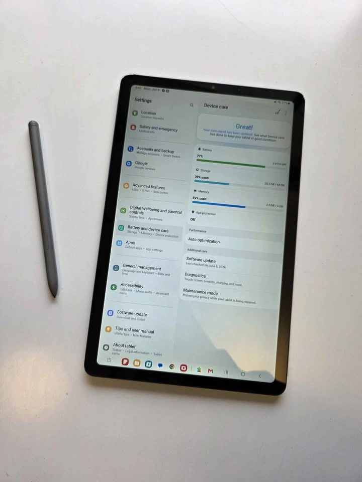 Samsung Galaxy Tab S6 Lite with S Pen