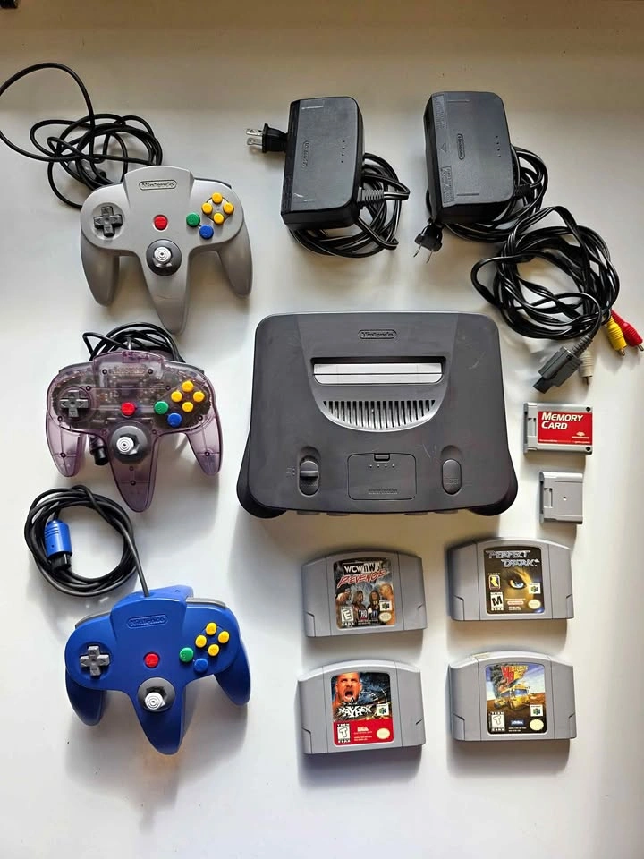 Nintendo 64 Console Bundle with Games and Controllers