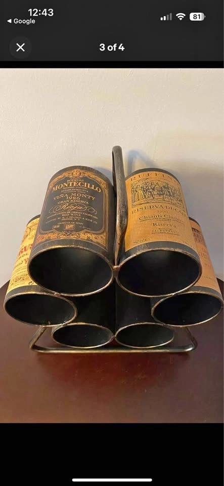 Metal wine rack holder