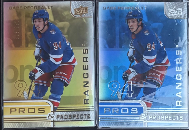 2 Cards - GABE PERREAULT-Pros and Prospects Base & GOLD 208/250 - photo 2