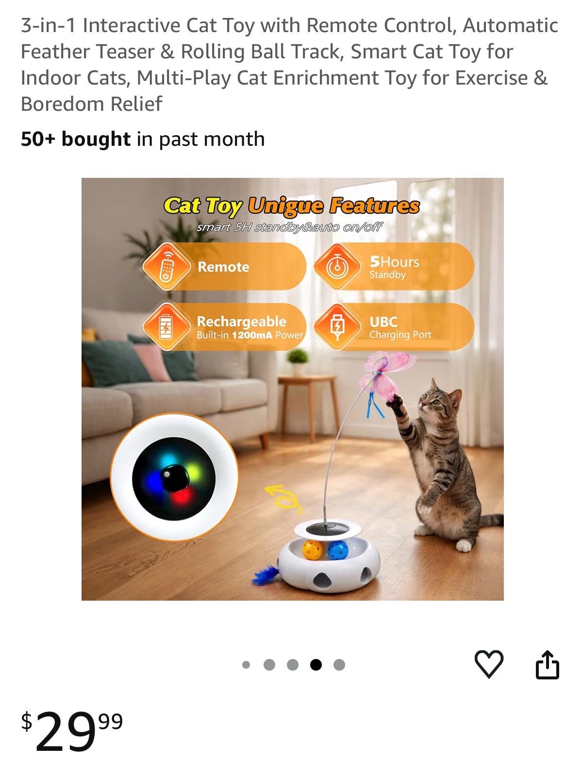 3-in-1 Interactive Cat Toy with Remote Control - photo 5