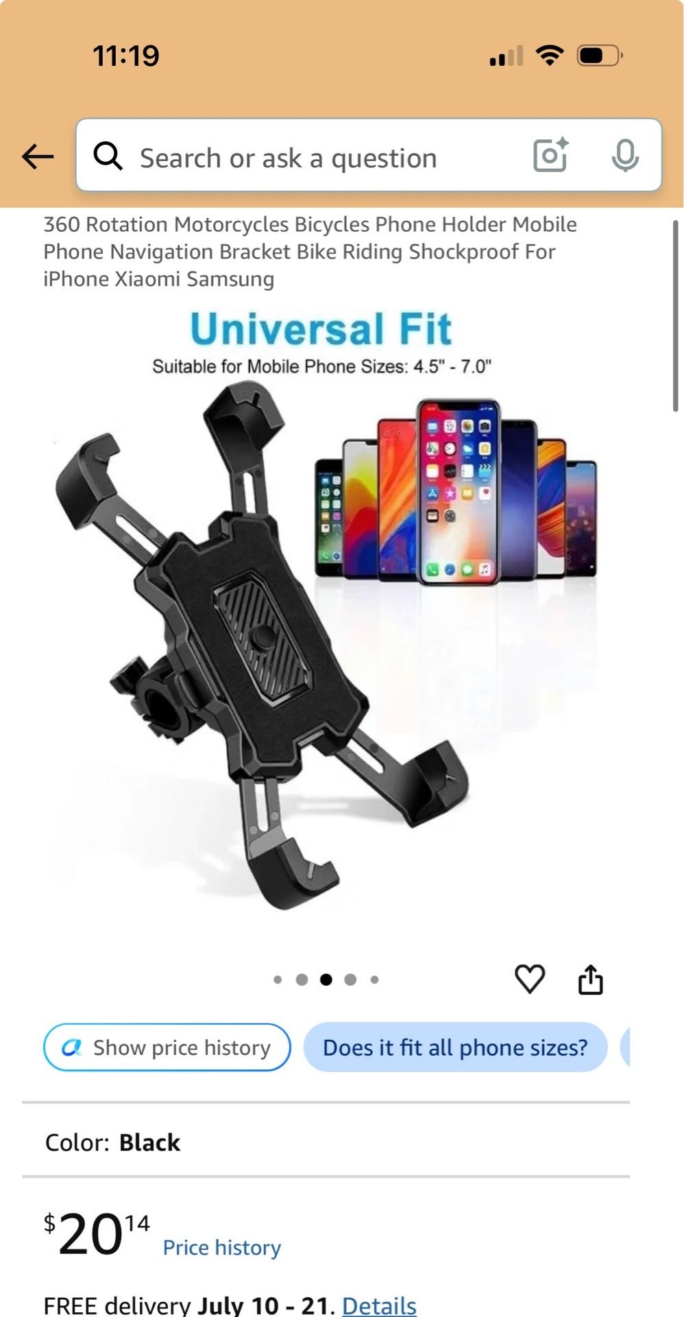 360 Rotation Motorcycle and Bike Phone Holder - photo 5