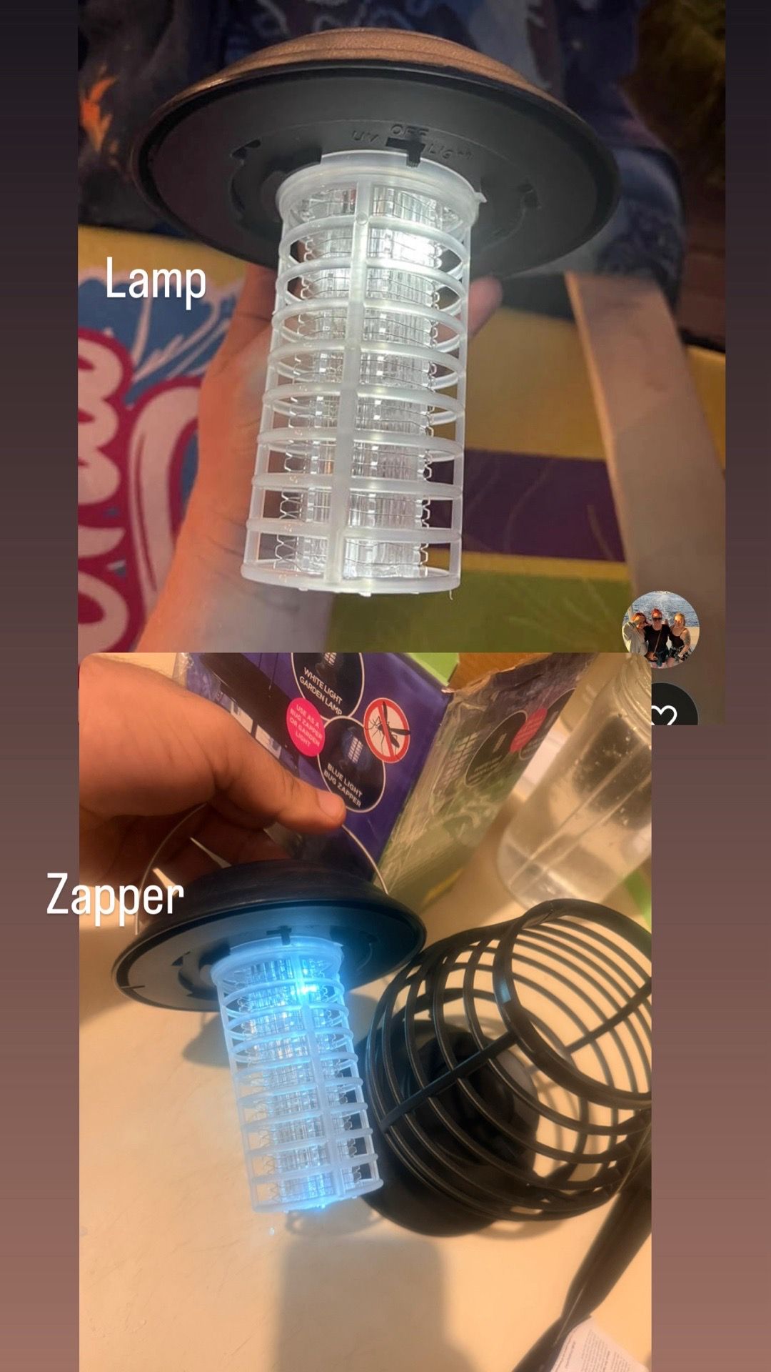 Solar Bug Zapper and Outdoor Light