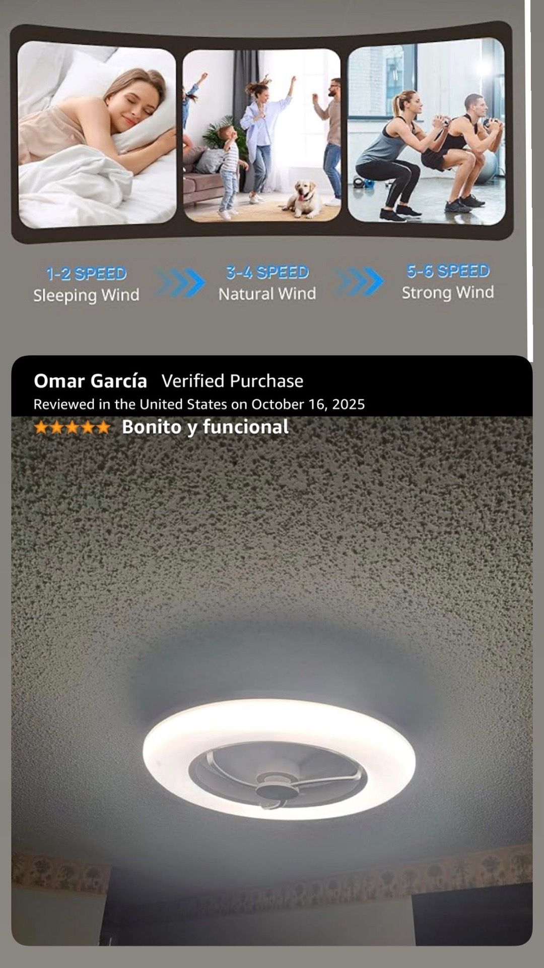 22.4" LED Dimmable Low Profile Ceiling Fan with Remote - photo 4