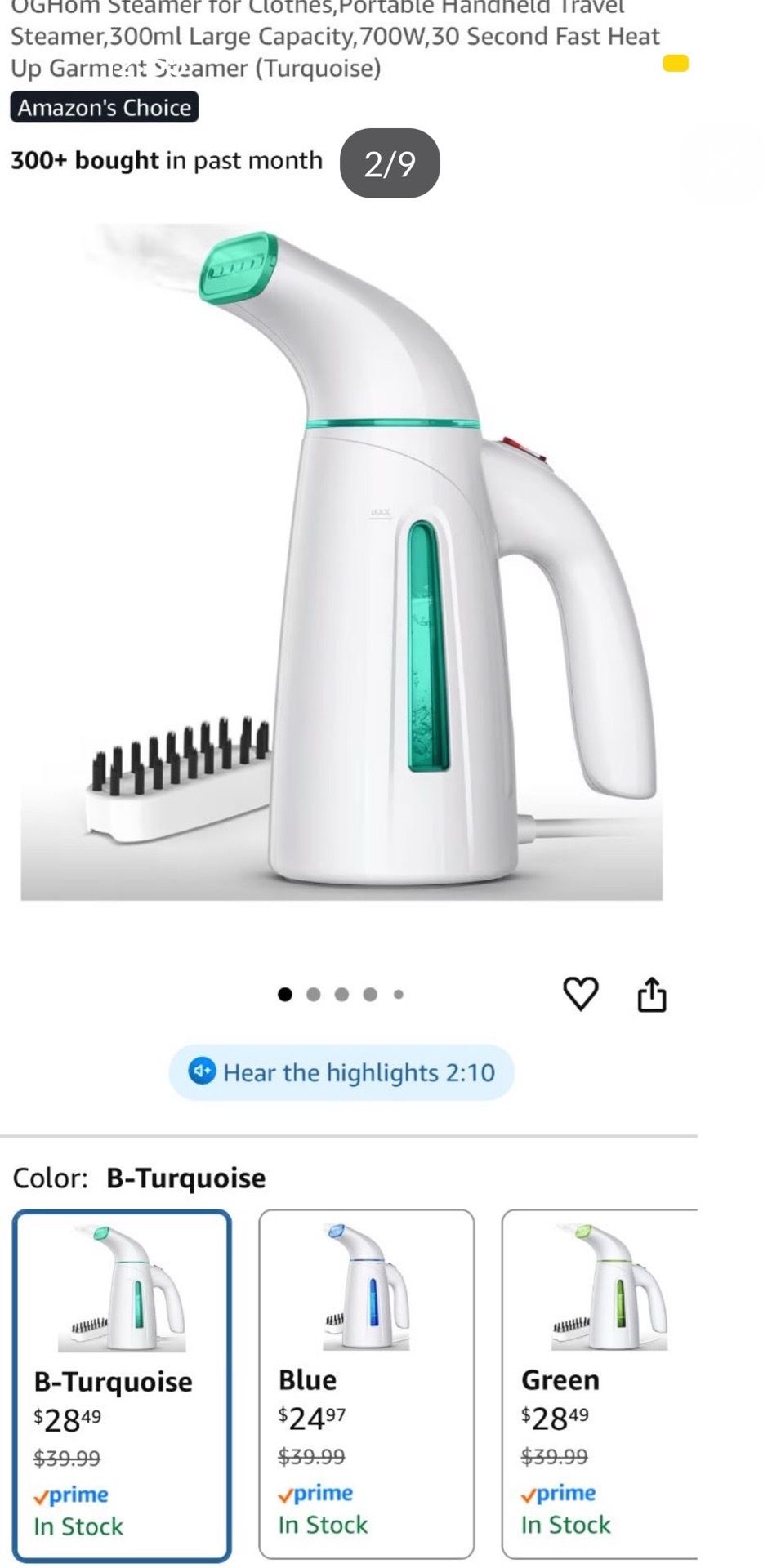 Portable Handheld Travel Garment Steamer - New - photo 5
