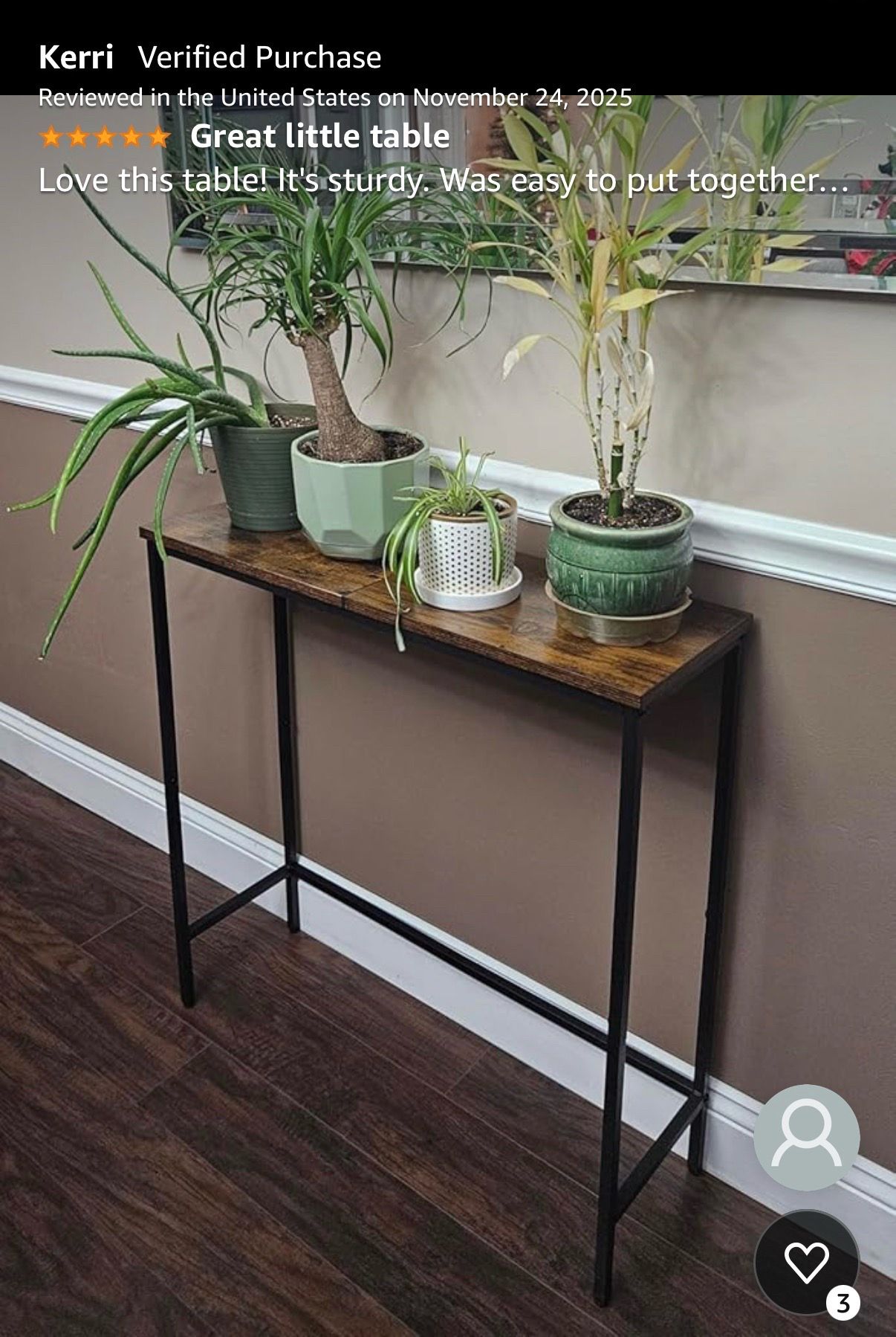 Narrow Console Table, 29.5" Small Entryway Table