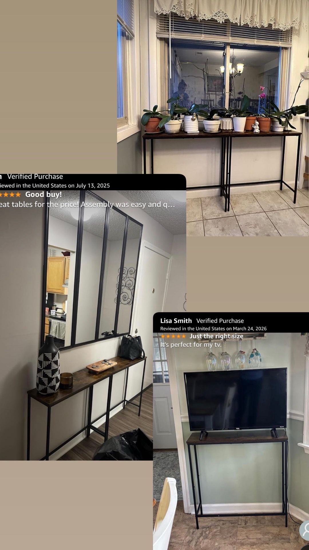 Narrow Console Table, 29.5" Small Entryway Table - photo 3