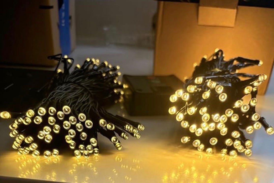 40ft 100 LED Solar Powered Outdoor String Lights