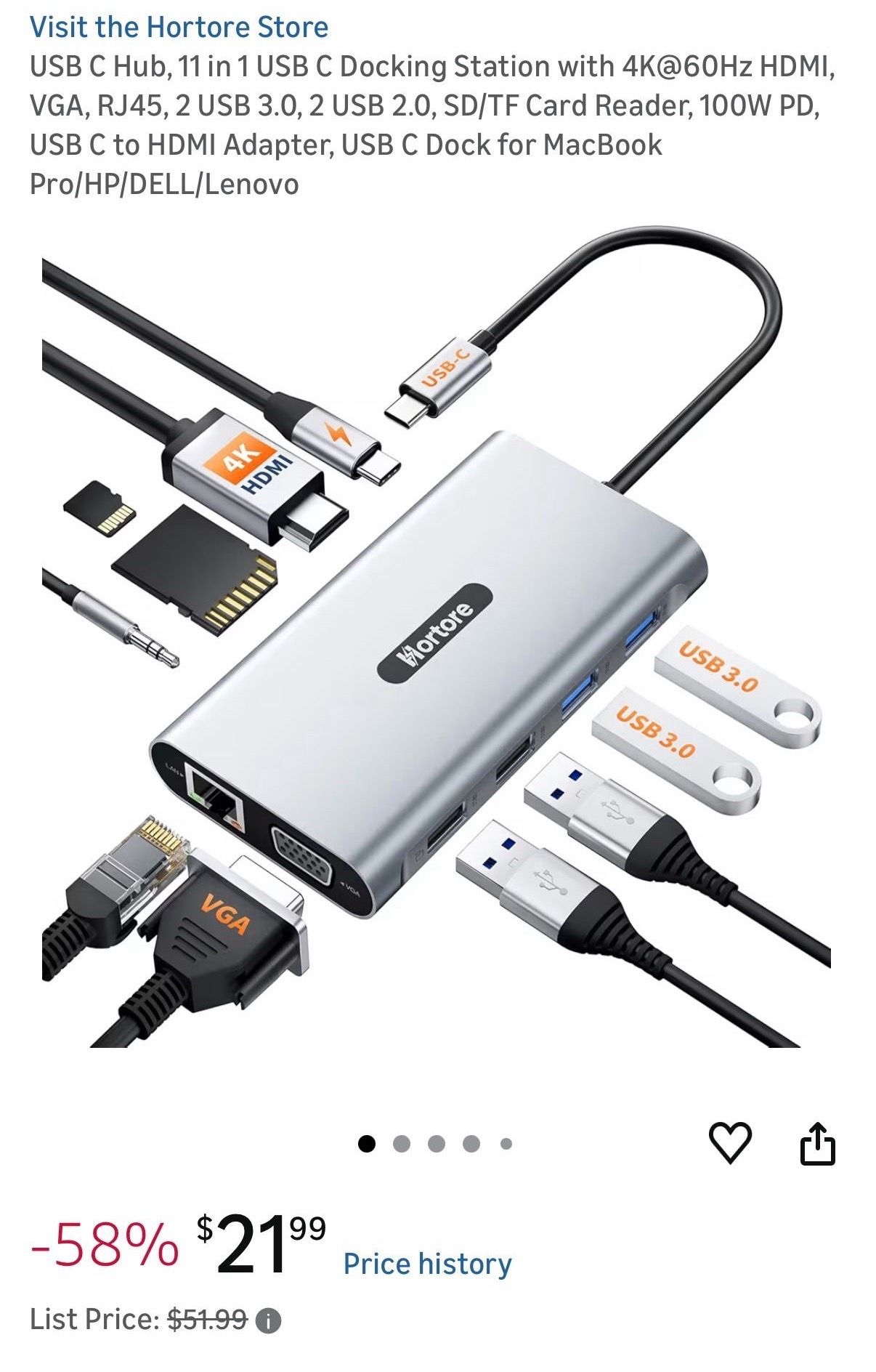 11-in-1 USB-C Docking Station with 4K HDMI and PD Charging - photo 2