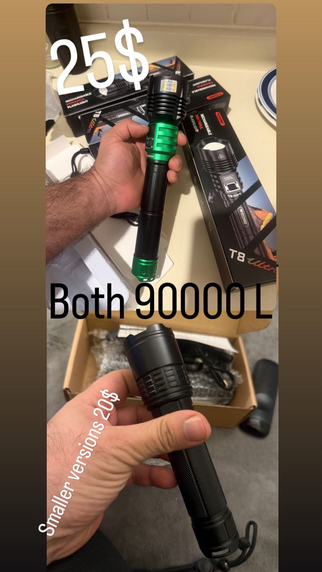 90000LM Rechargeable LED Flashlight with LCD Display - photo 2