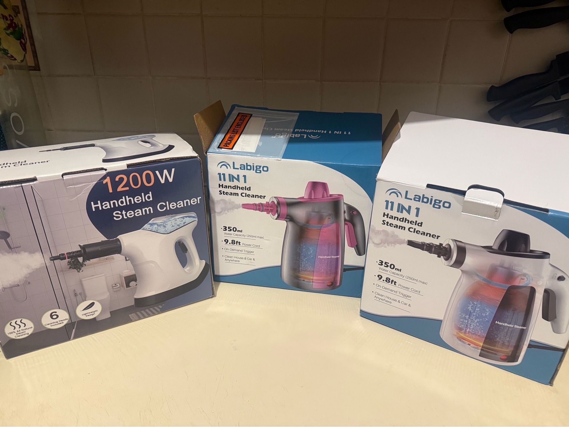 Handheld Steam Cleaner with 9 Accessories & Safety Lock - photo 2