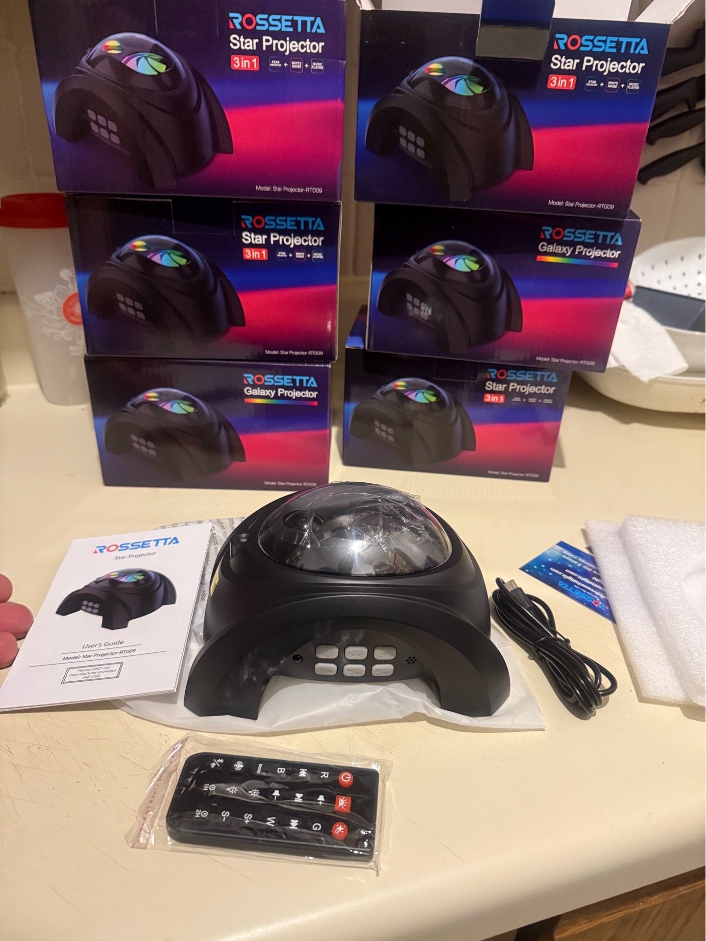 Dual Lens Galaxy Projector with Bluetooth Speaker & Timer