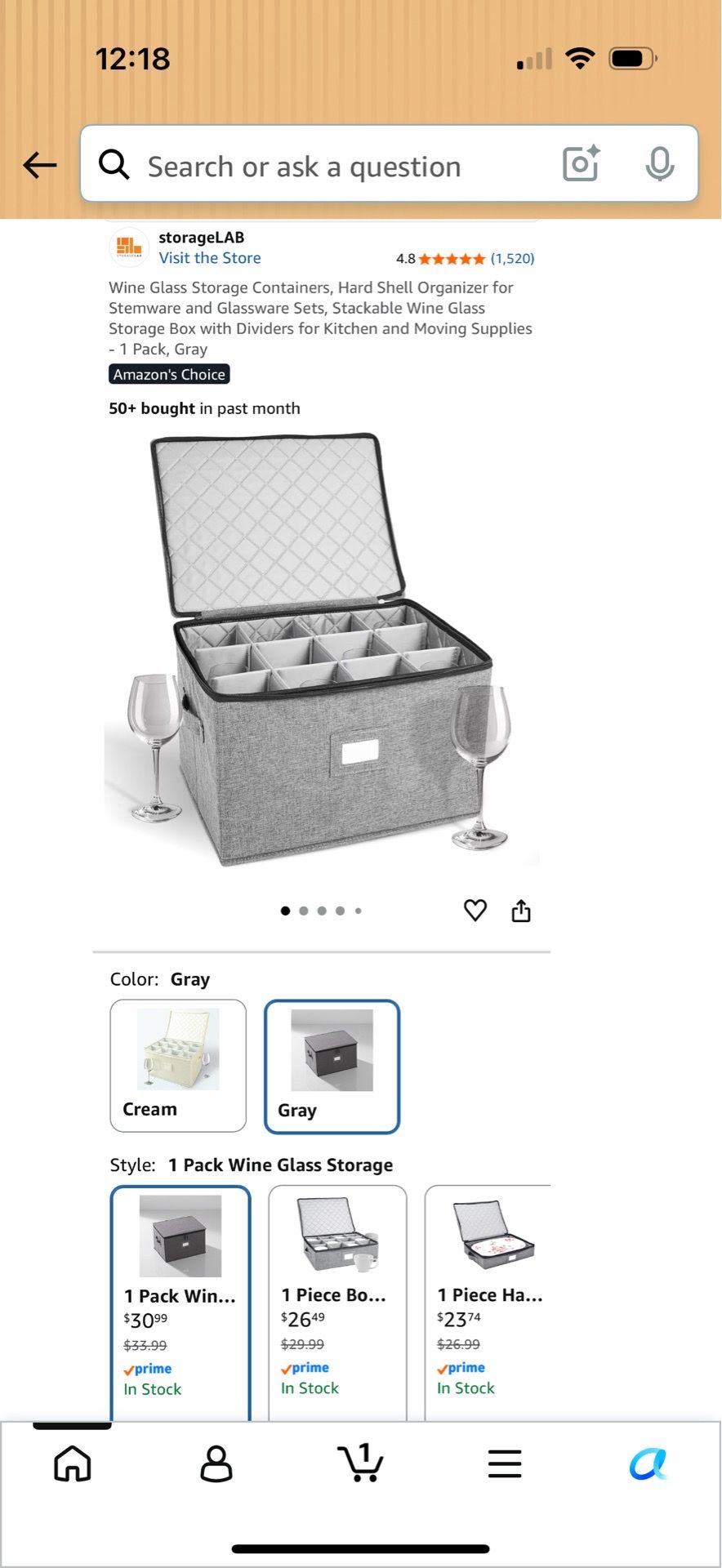 Glass Storage Box with Dividers, Holds 12 - photo 3