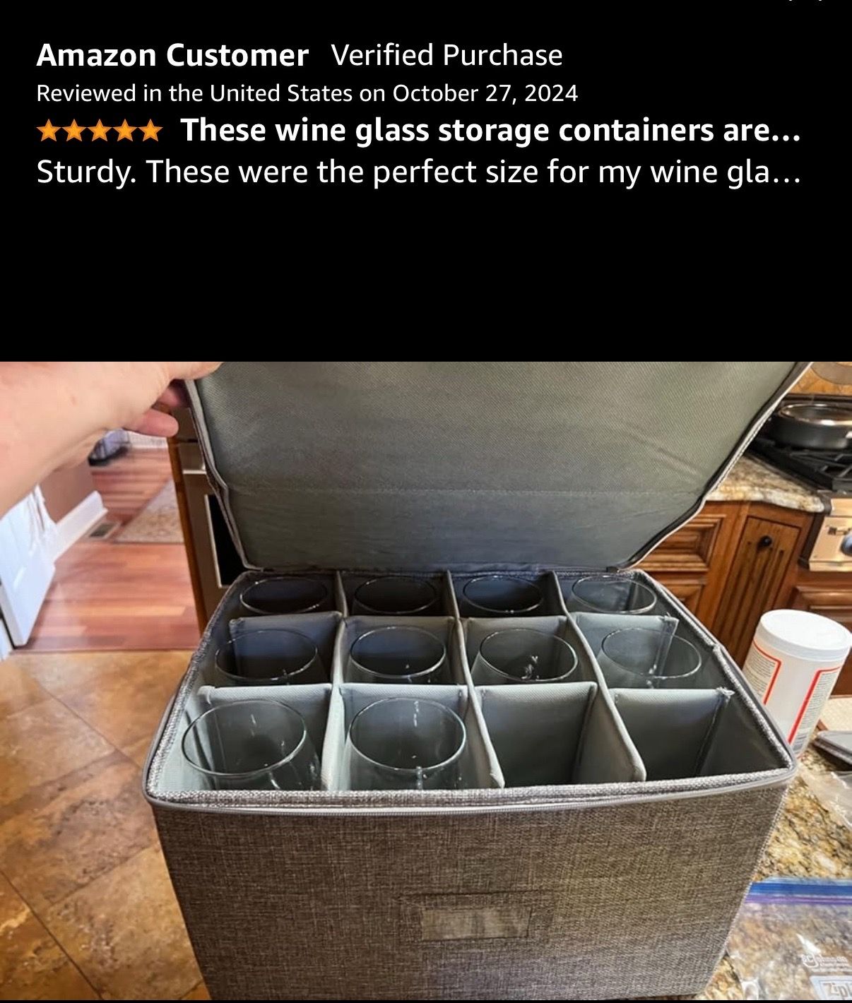 Glass Storage Box with Dividers, Holds 12 - photo 5
