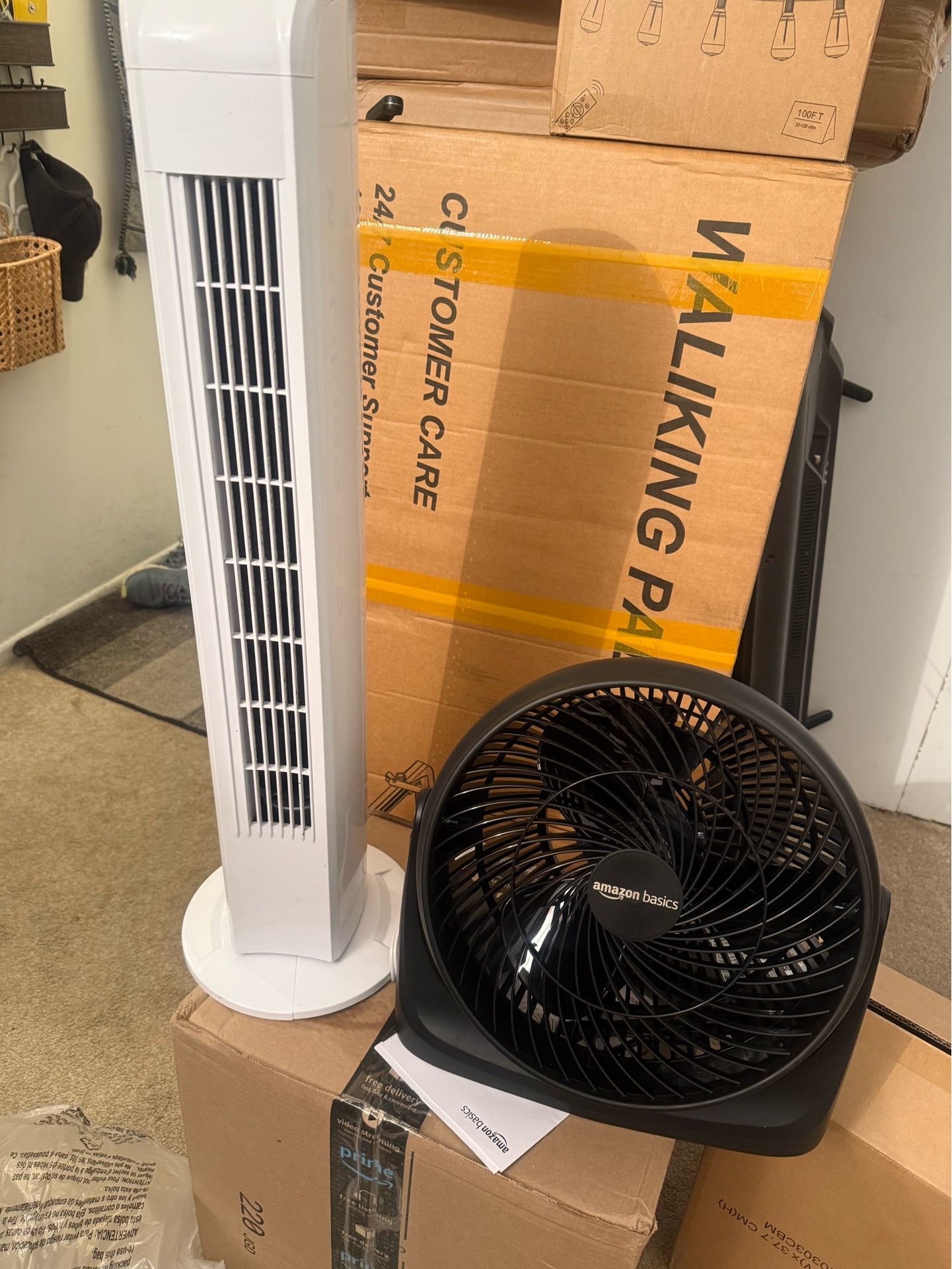 Oscillating Tower Fan with Remote, 3 Modes, 3 Speeds