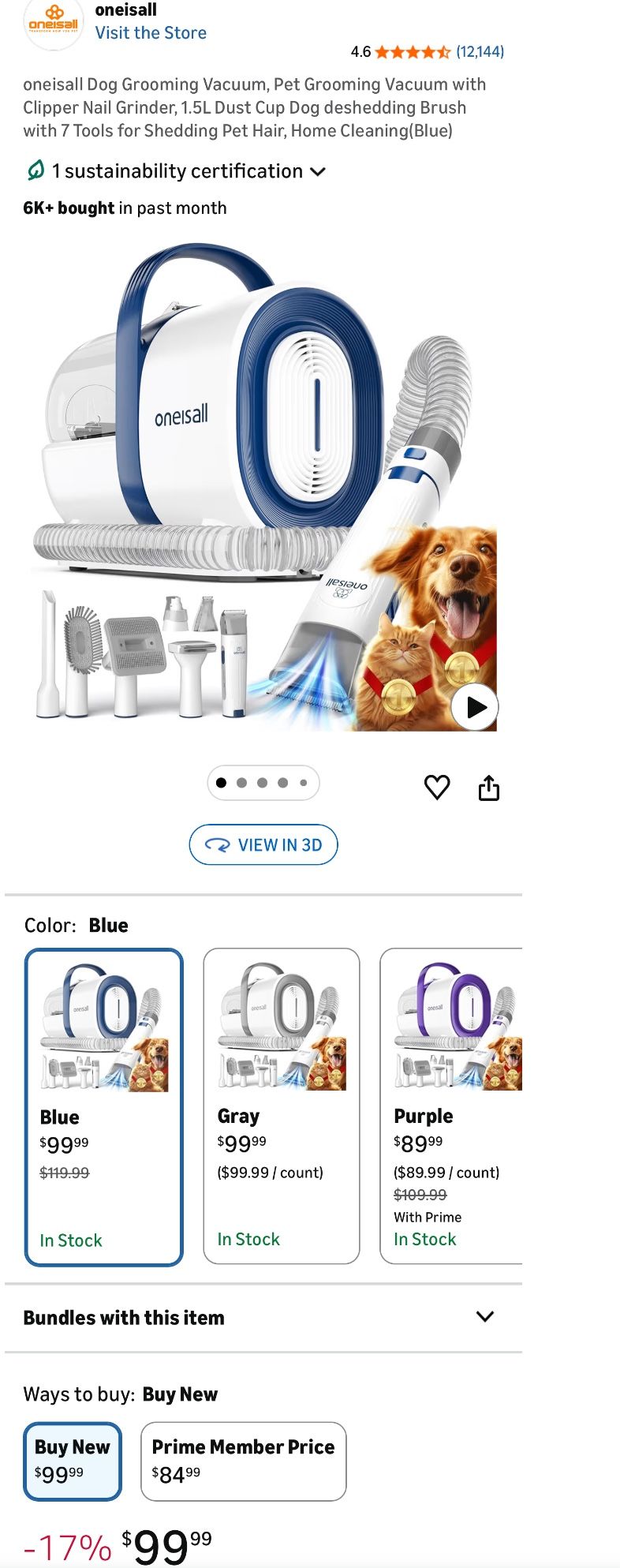 Pet Grooming Vacuum with 7 Tools, Clipper, and Nail Grinder - photo 3
