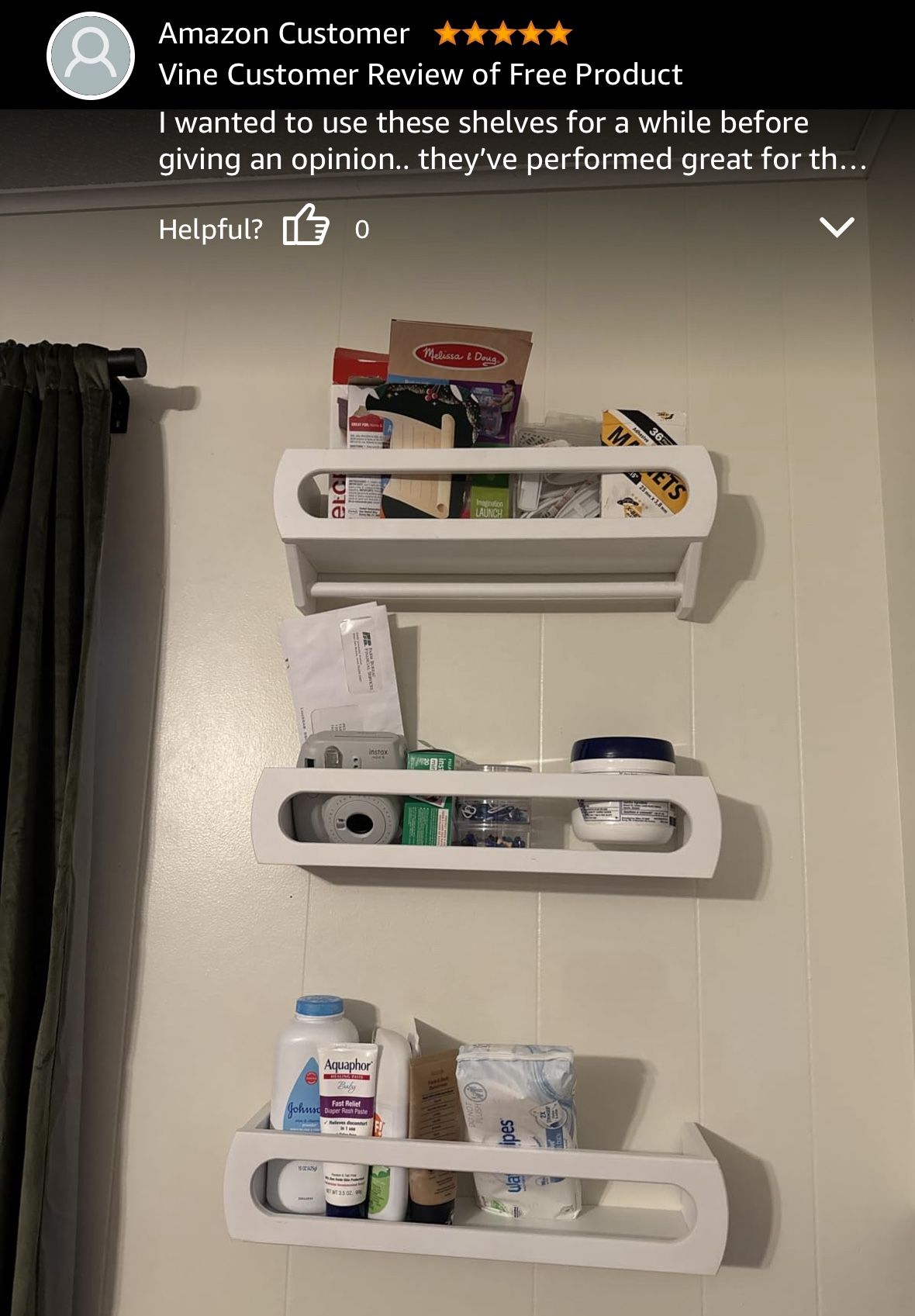 Floating Shelves for Wall, Premium Bamboo Wood, Set of 3 - photo 4