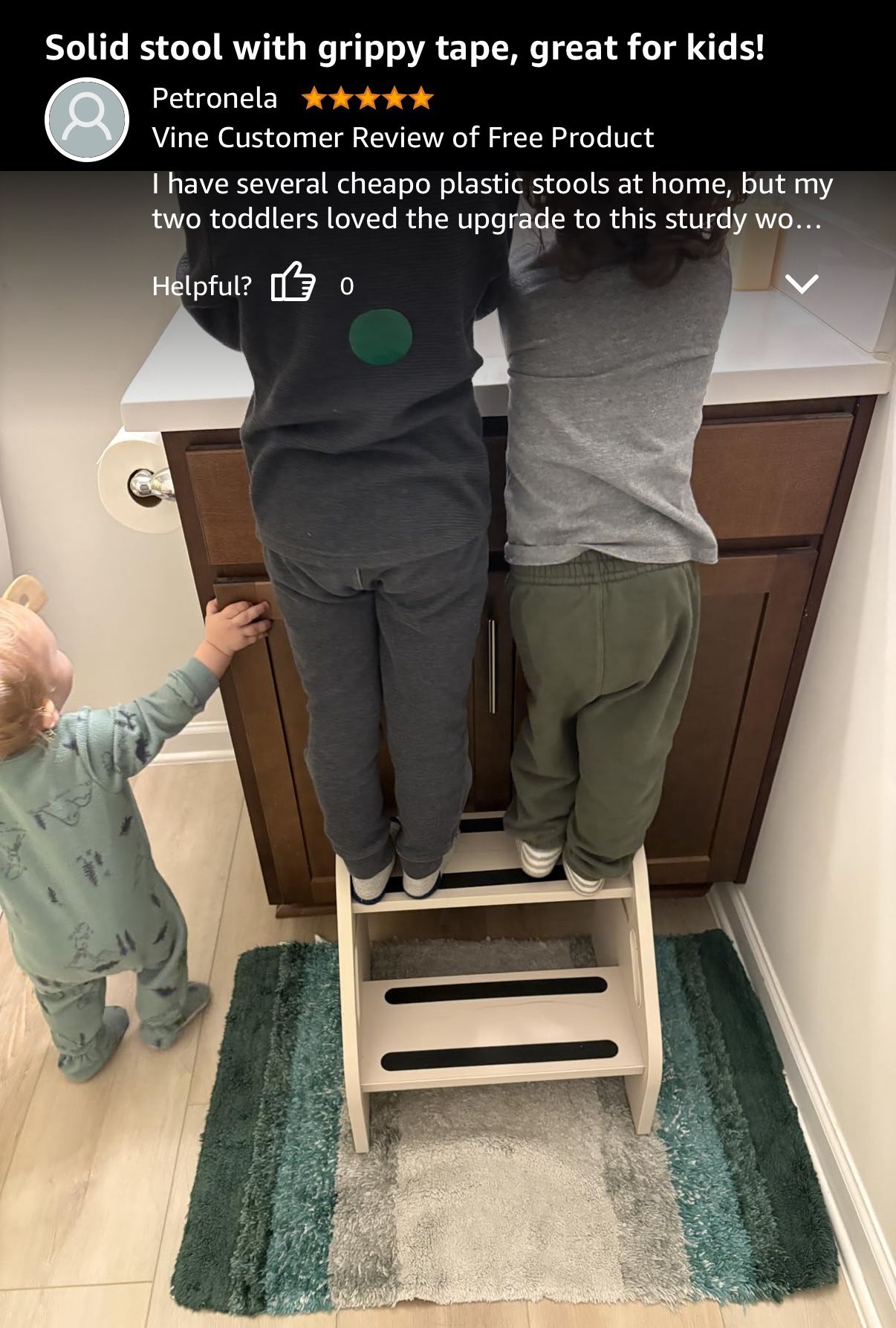 Wooden Toddler Step Stool with Handles - photo 4
