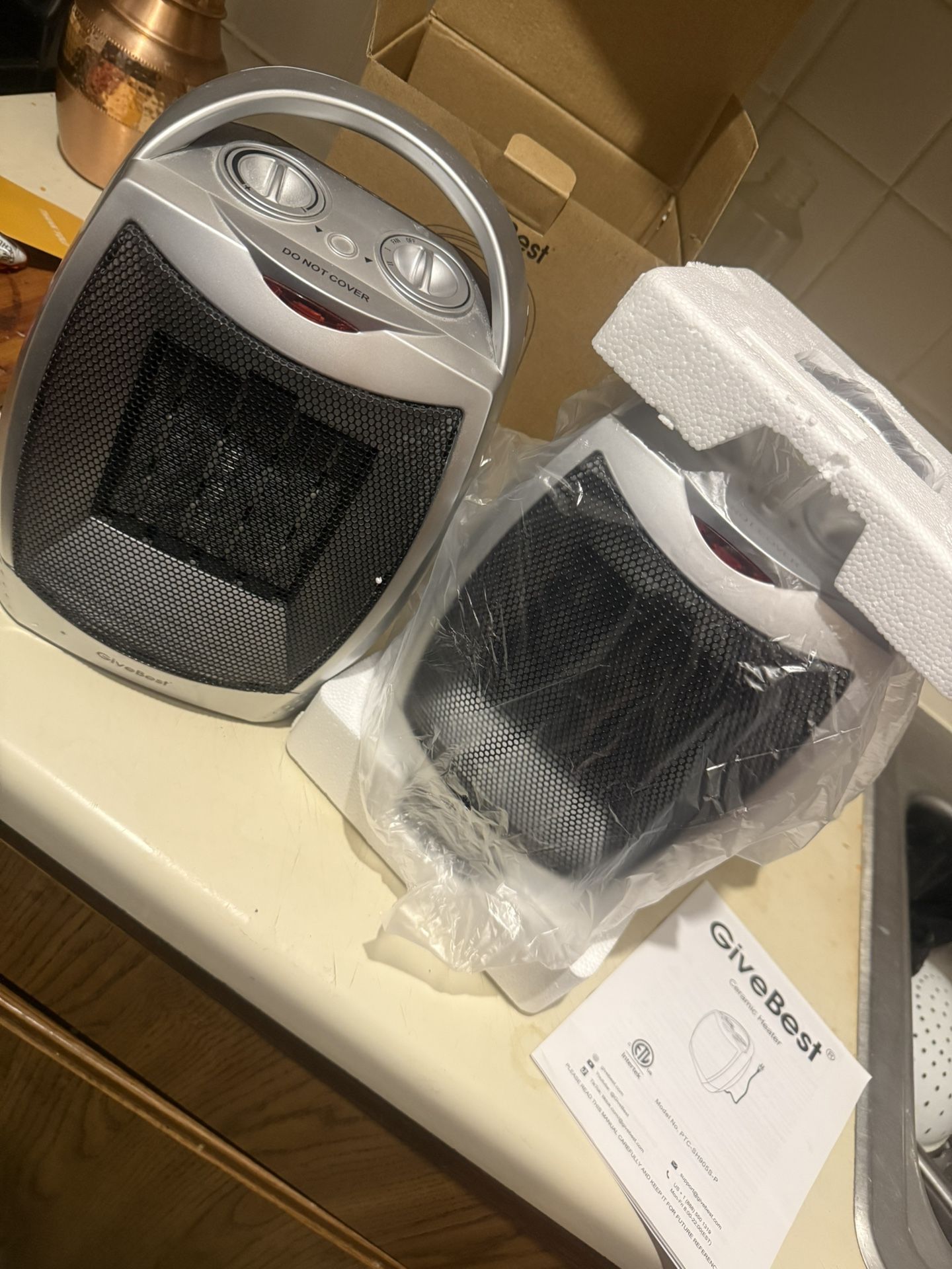 Portable Electric Space Heater 1500W/750W Ceramic Heater Fan - photo 5