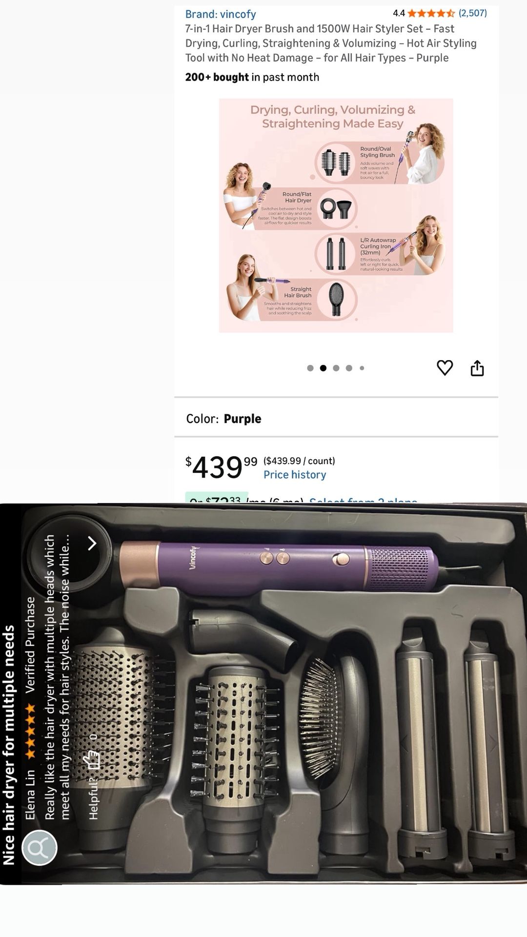 7-in-1 Hair Dryer Brush and 1500W Hair Styler Set