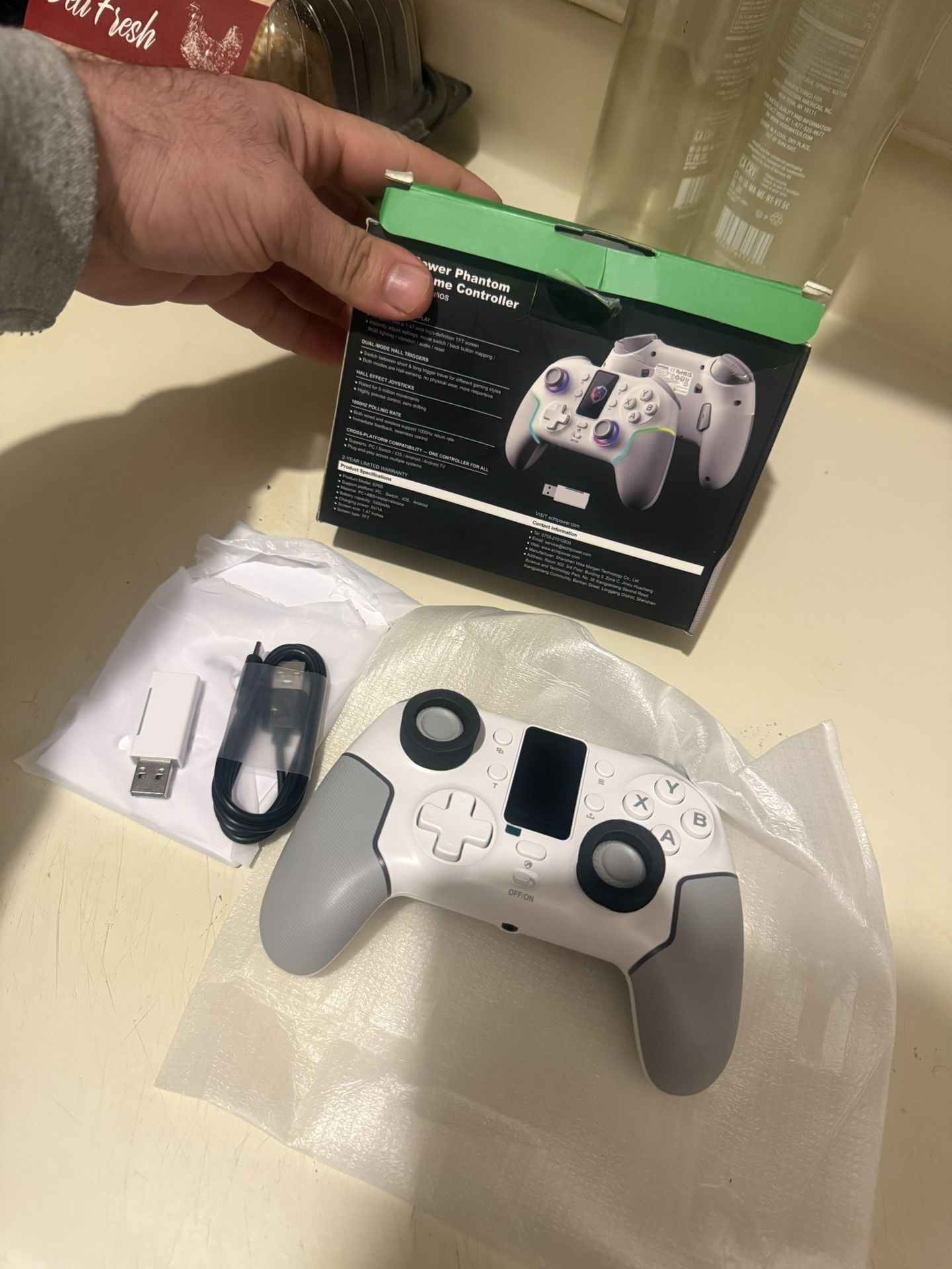 Wireless PC Gaming Controller with TFT Screen & Hall-Effect