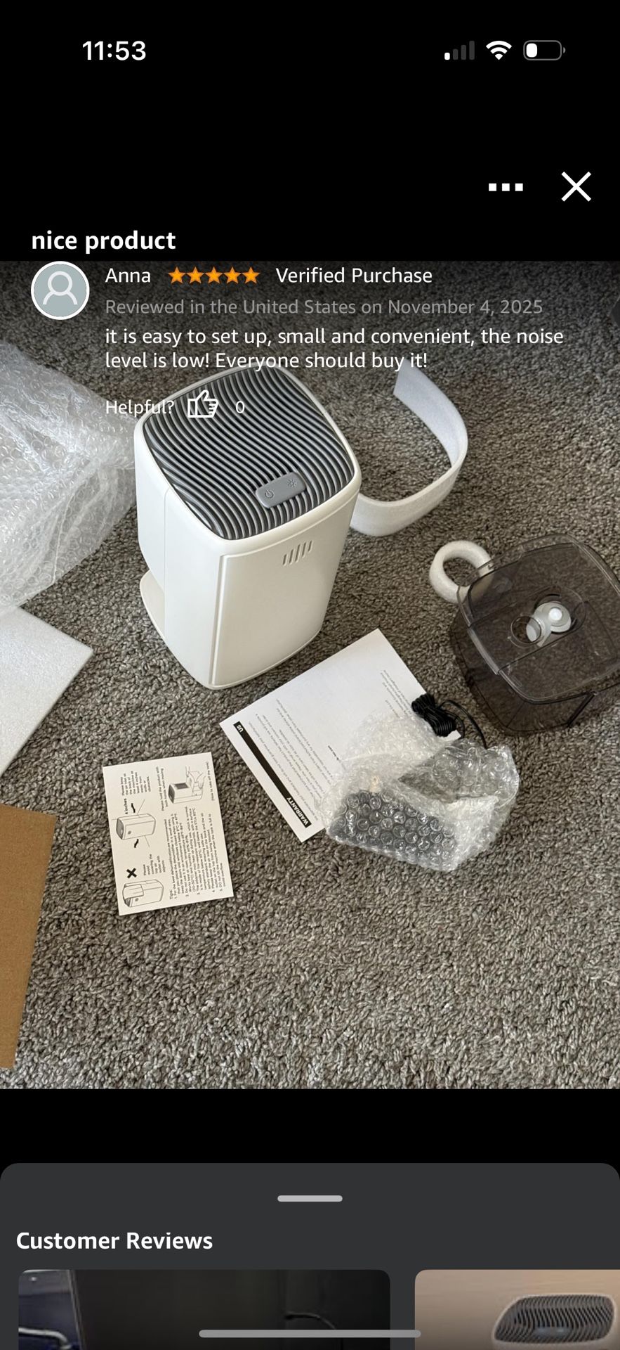 300 SQ Ft Dehumidifier 38OZ, Small, Quiet, Auto Shut Off - photo 3