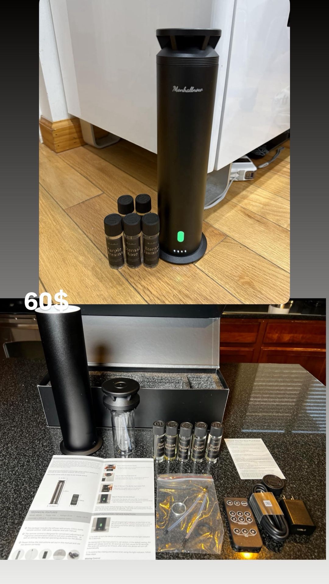 Waterless Essential Oil Diffuser, 1000 Sq.Ft Coverage - photo 2