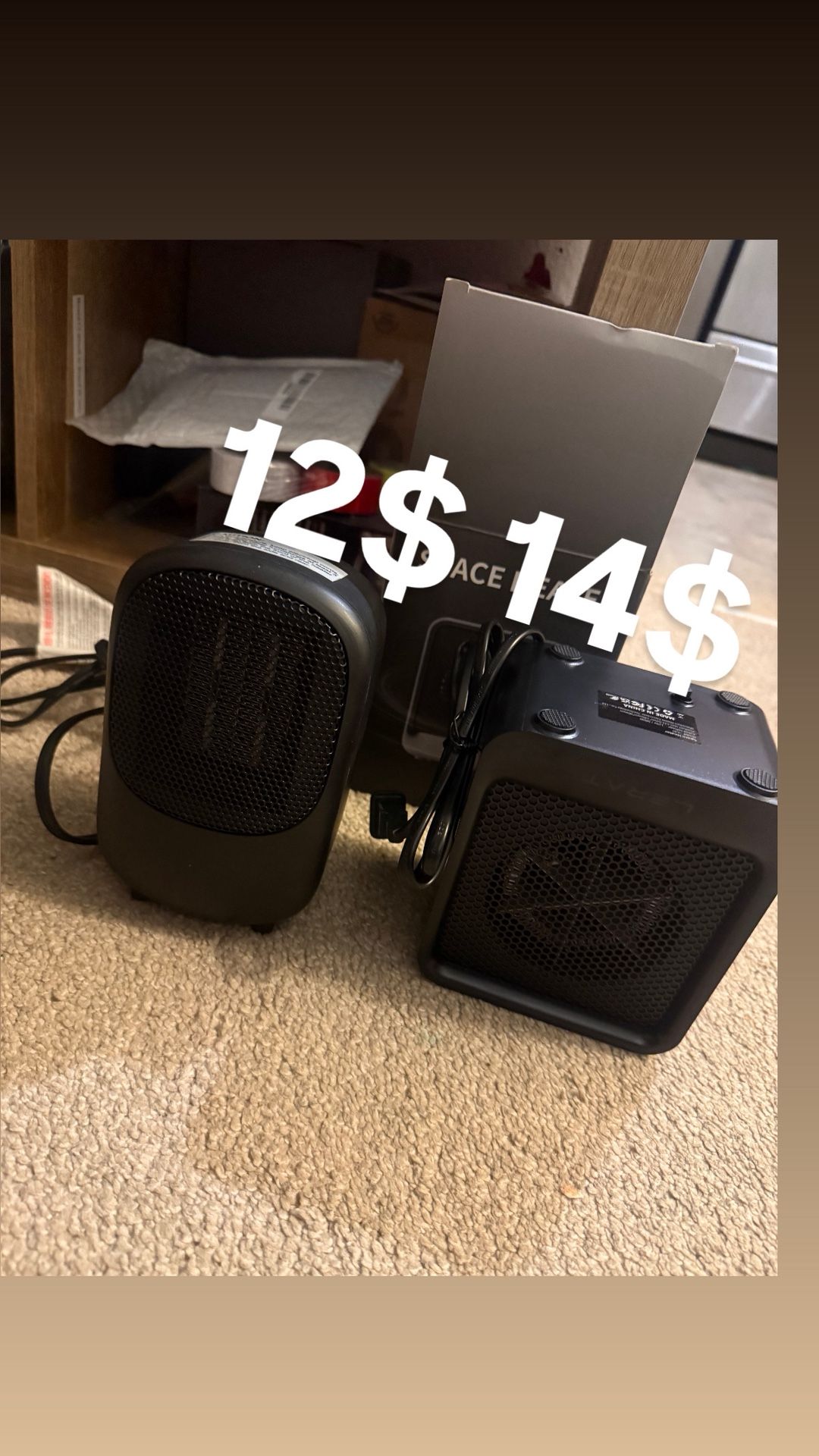 Portable Mini Space Heater, 500W Fast Heating Desk Heater - photo 3