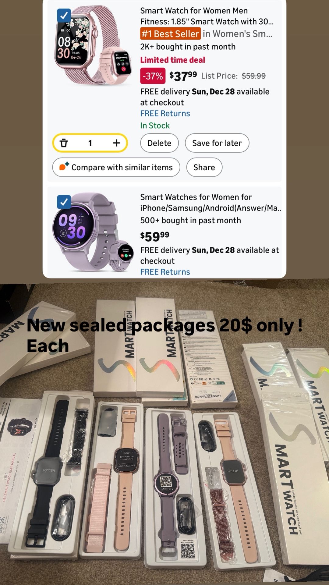 Smart Watch for Women Fitness Tracker with Bluetooth Call