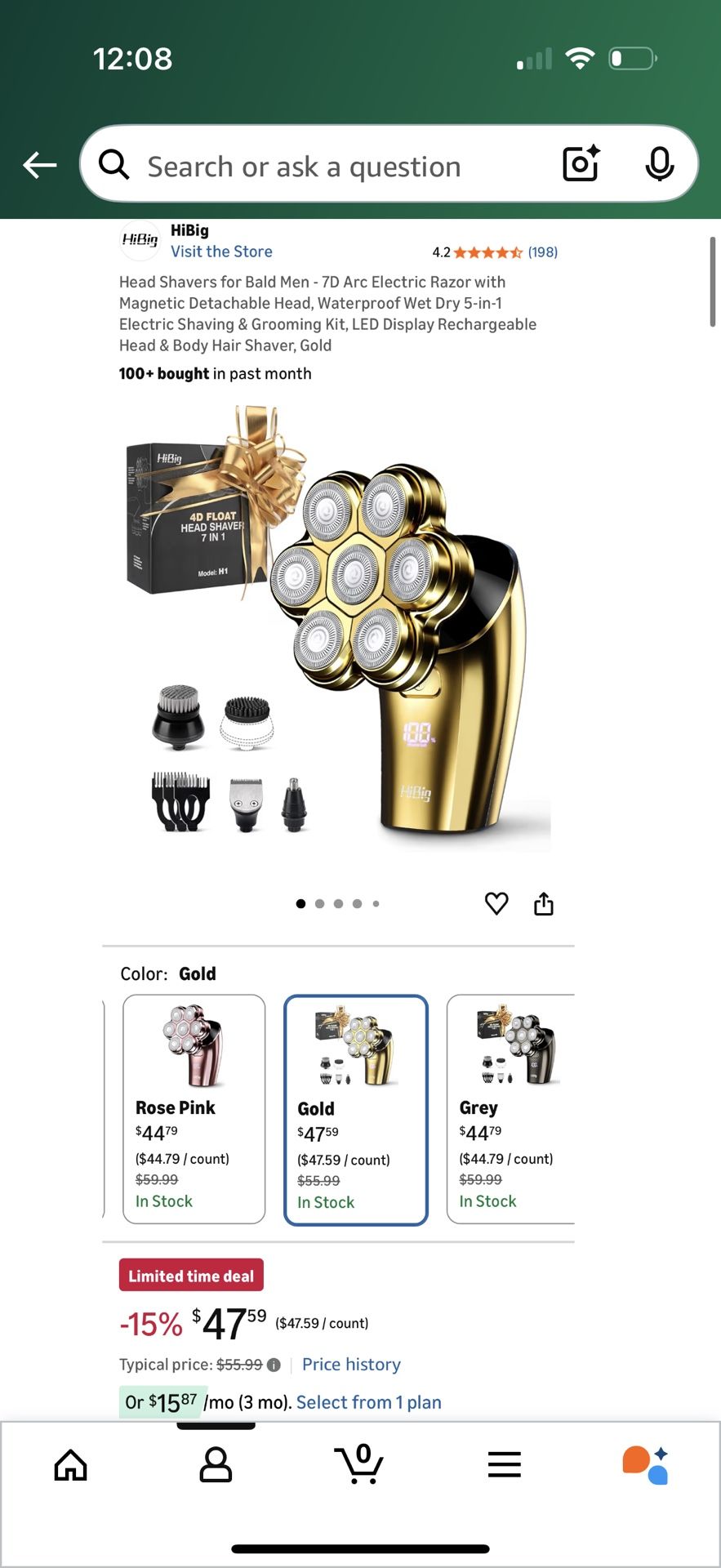 7D Electric Head Shaver - 5-in-1 Grooming Kit - photo 2