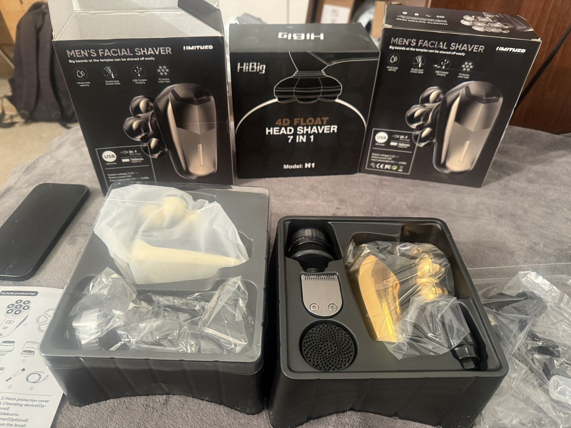 7D Electric Head Shaver - 5-in-1 Grooming Kit - photo 3