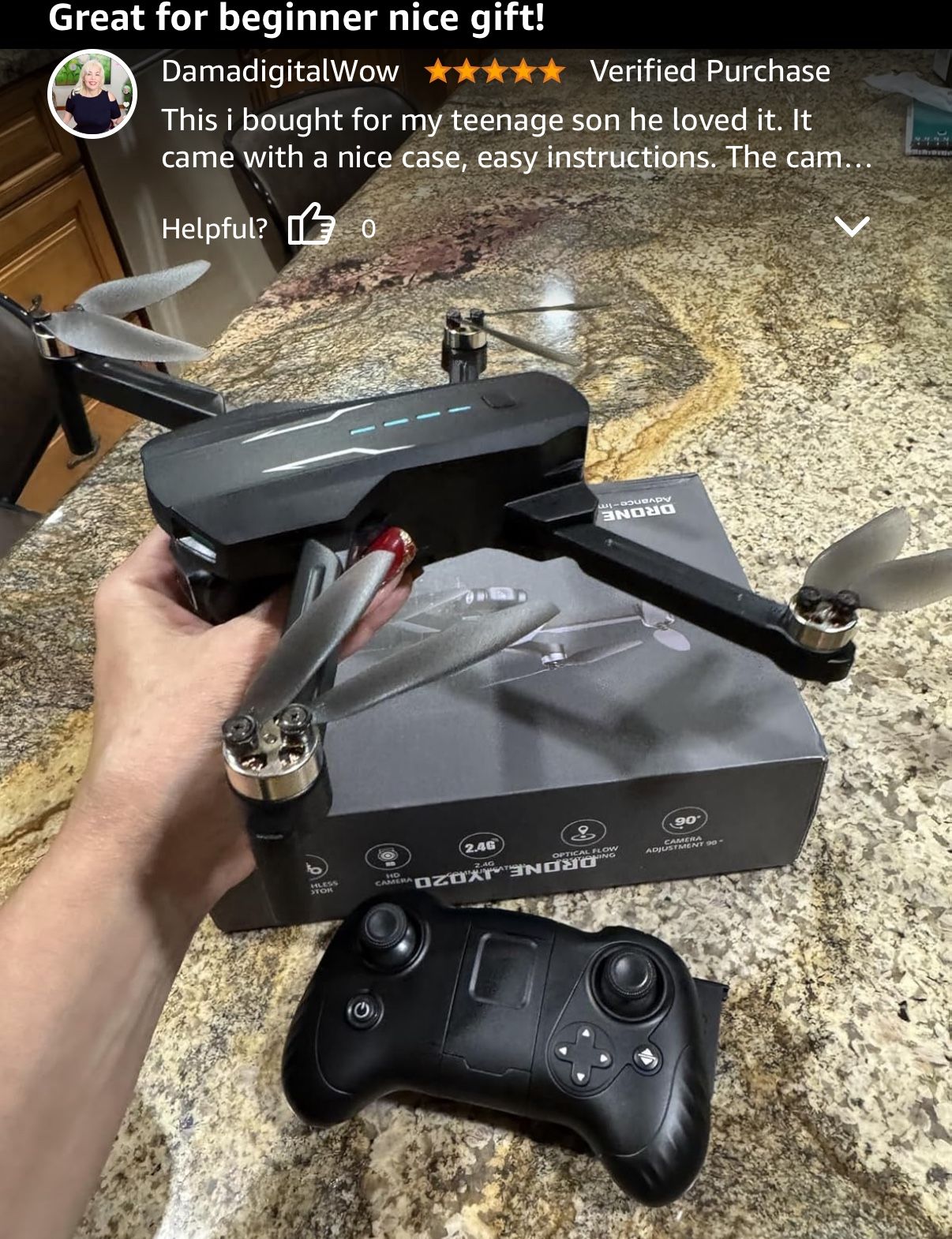 1080P HD FPV Drone for Kids & Adults, Foldable Quadcopter - photo 4