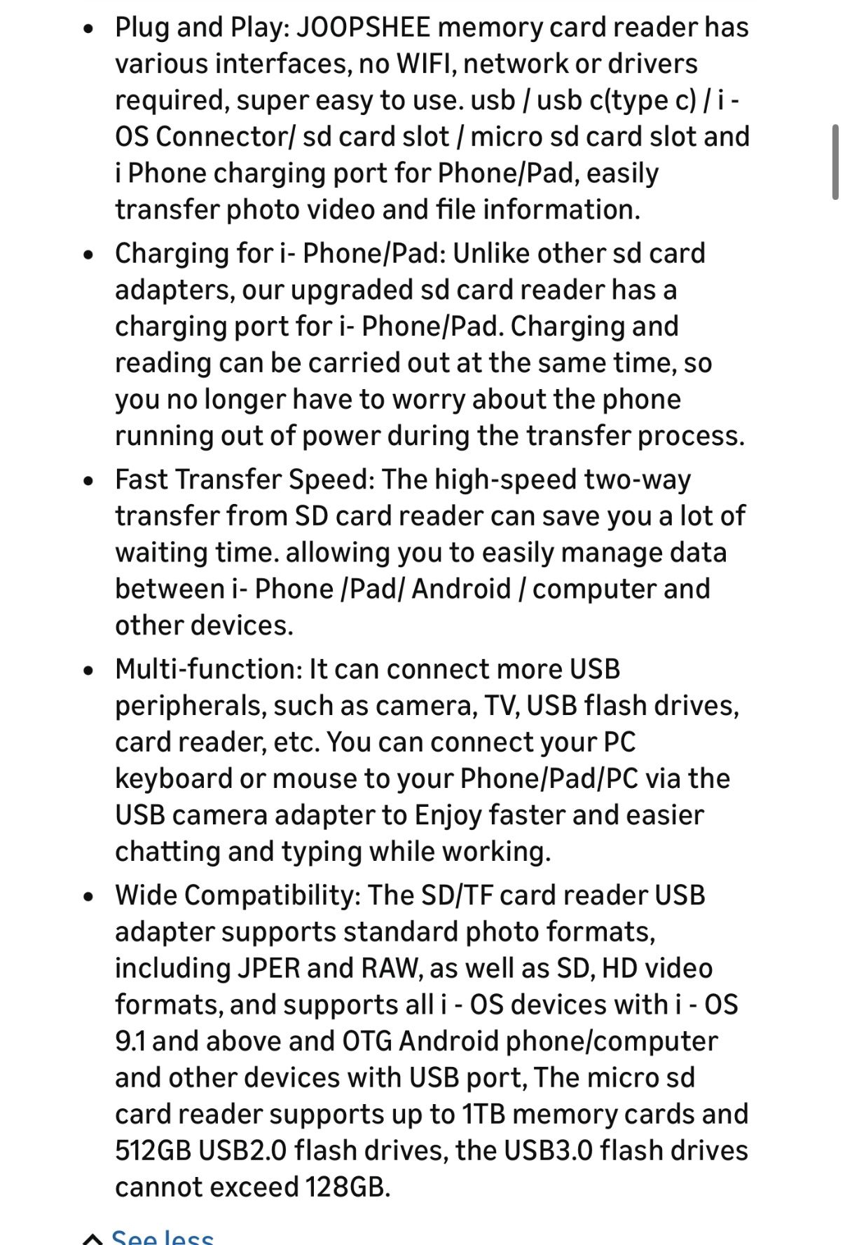 5-in-1 Memory Card Reader USB OTG Adapter for Phone/Tablet - photo 5