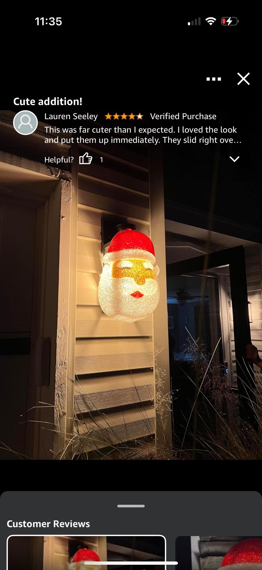 Christmas Santa Porch Light Covers for Garage Door - photo 2
