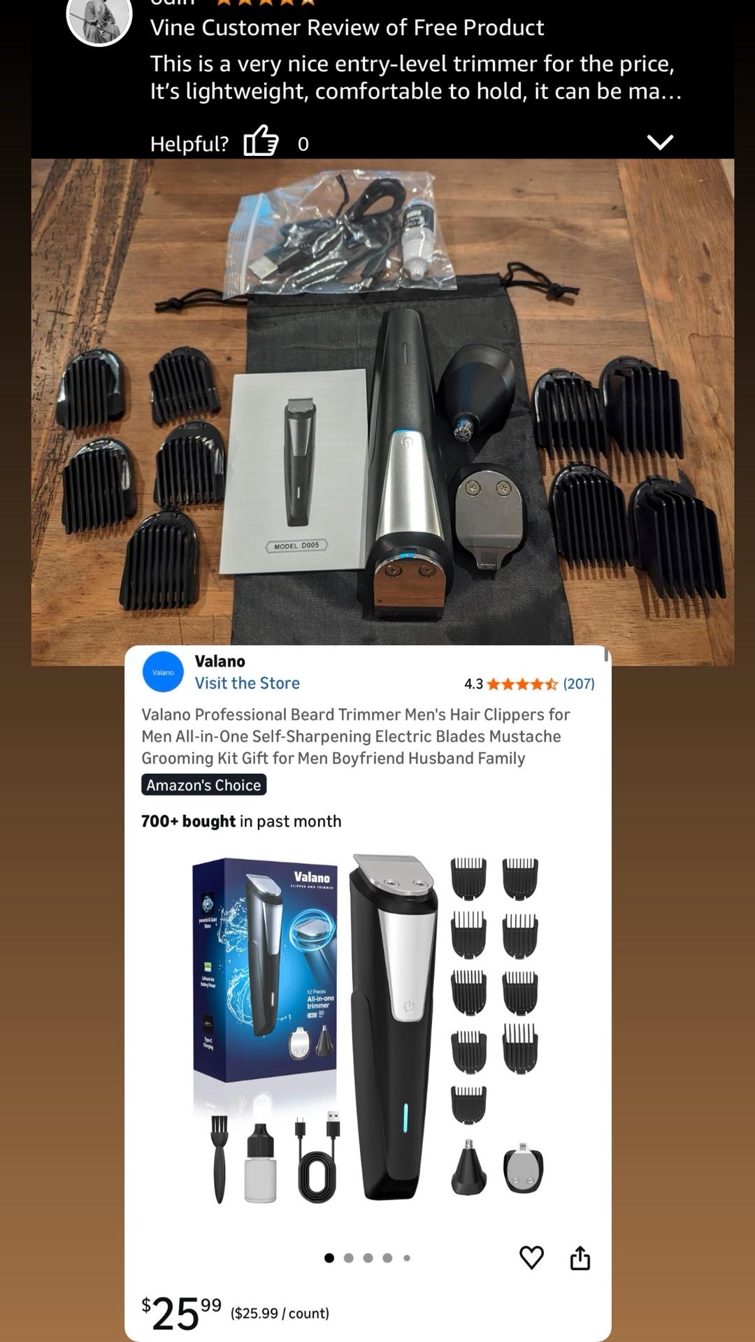 Professional Beard Trimmer and Hair Clipper Grooming Kit