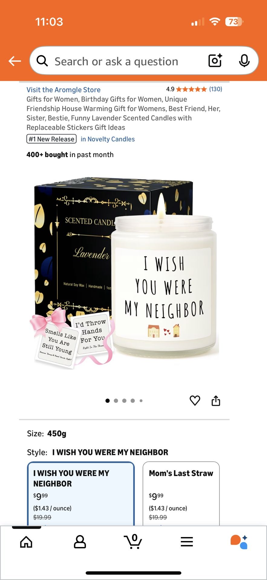 Lavender Scented Candles with Replaceable Stickers - photo 2