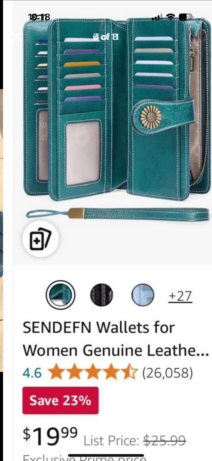 Women's Leather RFID Blocking Credit Card Holder Wristlet - photo 5