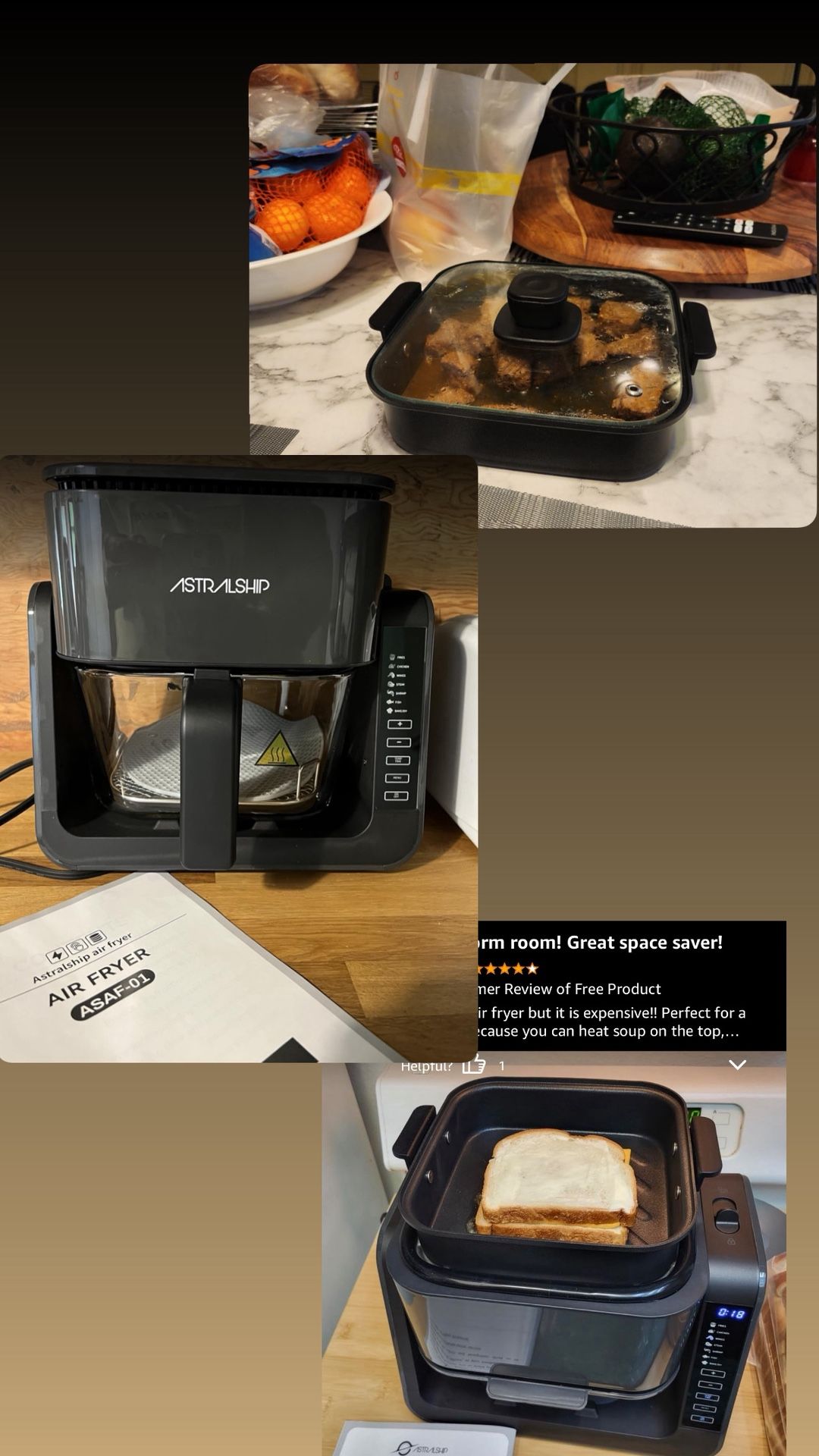2-in-1 Glass Air Fryer & Grill Combo, 5.5 QT - photo 3
