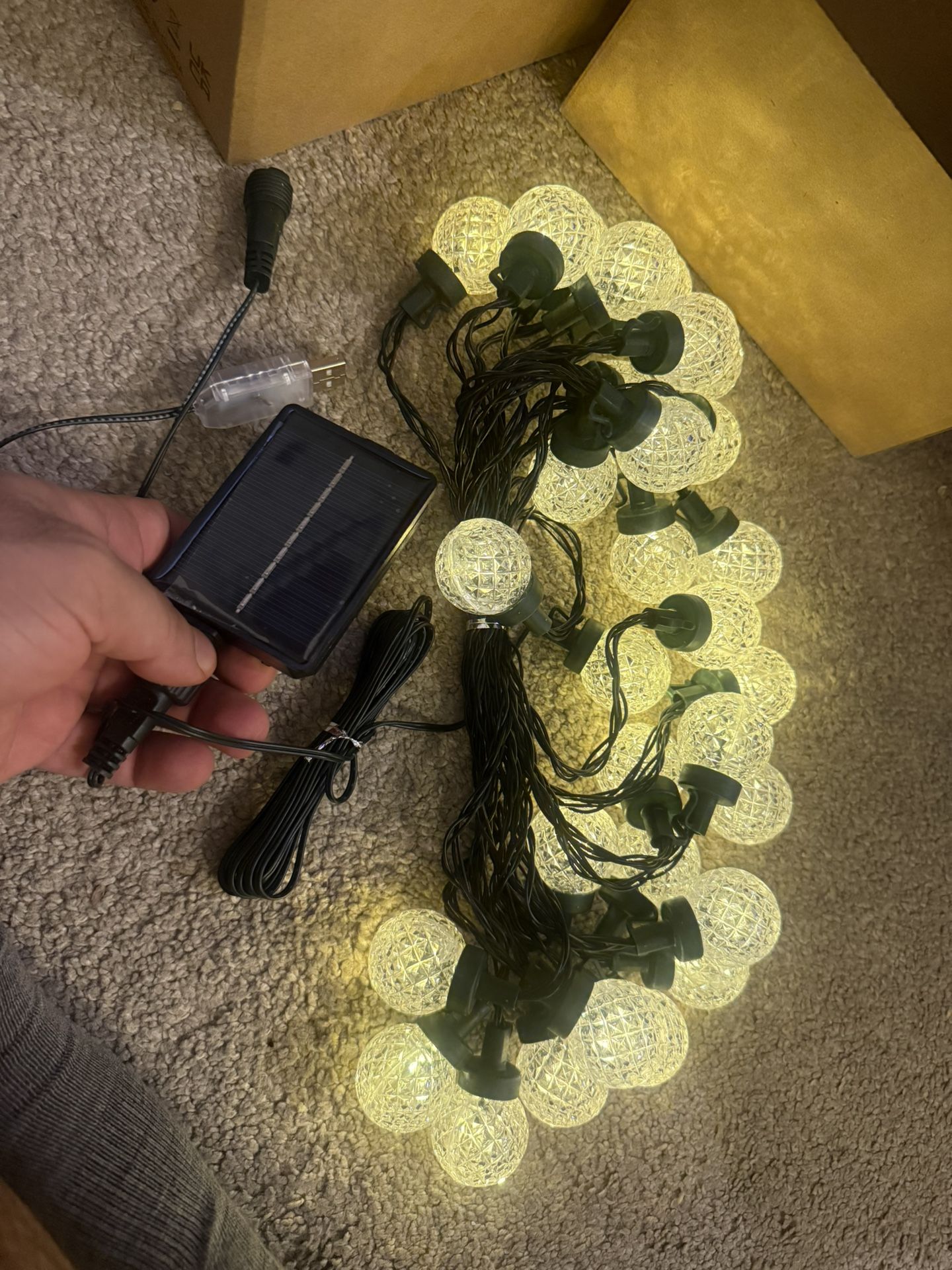 50Ft 66LED Outdoor Solar String Lights - Warm White