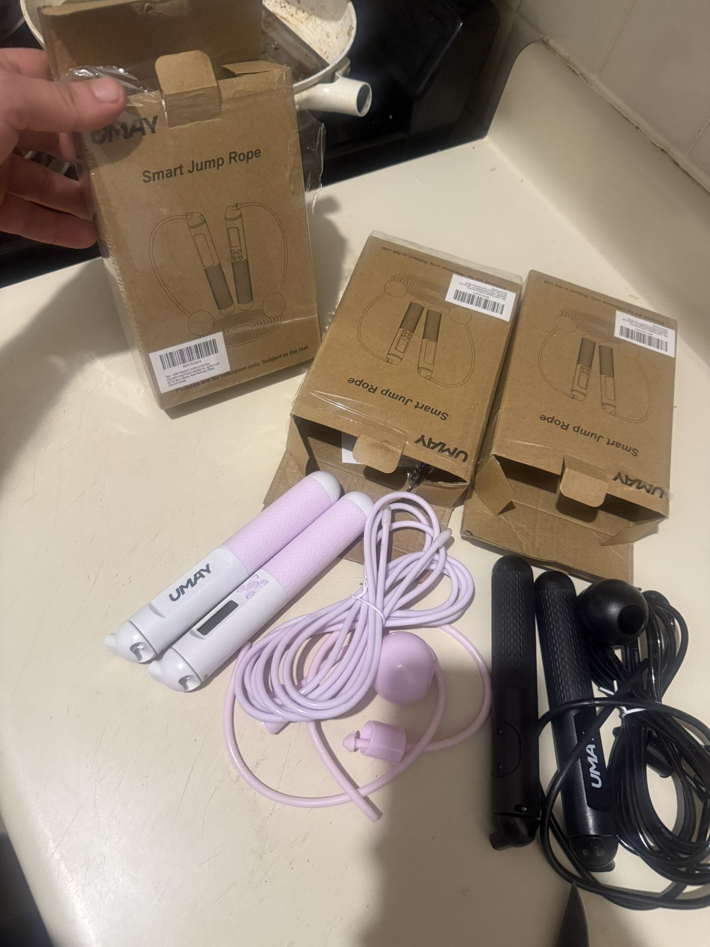 Weighted Cordless Jump Rope with LCD Counter