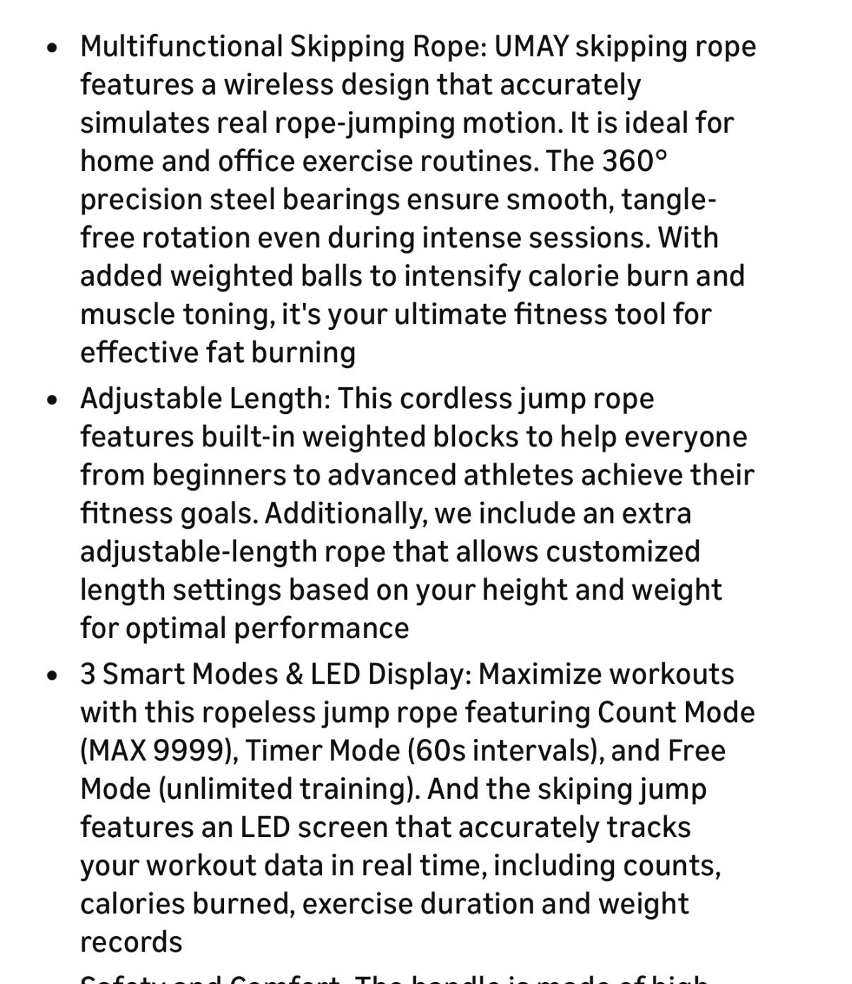 Weighted Cordless Jump Rope with LCD Counter - photo 3